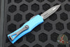Microtech Hera- Double Edge- Blue Handle With Black Plain Edge Blade 702-1 BL