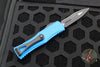 Microtech Hera- Double Edge- Blue Handle With Black Full Serrated Edge Blade 702-3 BL