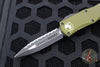 Microtech Hera- Double Edge- OD Green Handle With Black Full Serrated Edge Blade 702-3 OD