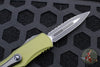Microtech Hera- Double Edge- OD Green Handle With Black Full Serrated Edge Blade 702-3 OD