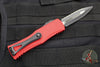 Microtech Hera- Double Edge- Red Handle With Black Full Serrated Edge Blade 702-3 RD