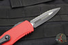 Microtech Hera- Double Edge- Red Handle With Black Full Serrated Edge Blade 702-3 RD