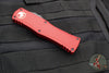 Microtech Hera- Double Edge- Red Handle With Black Full Serrated Edge Blade 702-3 RD