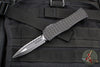 Microtech Hera OTF Knife- Frag Handle- Double Edge- Black Handle- Black Full Serrated Blade 702-3 TFRS