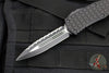 Microtech Hera OTF Knife- Frag Handle- Double Edge- Black Handle- Black Full Serrated Blade 702-3 TFRS
