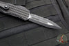 Microtech Hera OTF Knife- Frag Handle- Double Edge- Black Handle- Black Full Serrated Blade 702-3 TFRS