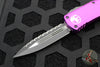 Microtech Hera- Double Edge- Violet Handle With Black Full Serrated Edge Blade 702-3 VI