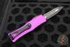 Microtech Hera- Double Edge- Violet Handle With Black Full Serrated Edge Blade 702-3 VI