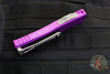 Microtech Hera OTF Knife- Single Edge- Violet Handle- Apocalyptic Standard 703-10 APVI