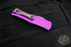 Microtech Hera OTF Knife- Single Edge- Violet Handle- Apocalyptic Standard 703-10 APVI