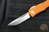 Microtech Hera OTF Knife- Single Edge- Orange Handle- Stonewash Standard 703-10 OR