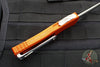 Microtech Hera OTF Knife- Single Edge- Orange Handle- Stonewash Standard 703-10 OR