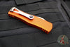 Microtech Hera OTF Knife- Single Edge- Orange Handle- Stonewash Standard 703-10 OR