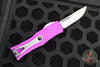 Microtech Hera OTF Knife- Single Edge- Violet Handle- Stonewash Standard 703-10 VI