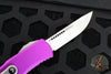 Microtech Hera OTF Knife- Single Edge- Violet Handle- Stonewash Standard 703-10 VI