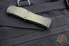 Microtech Hera OTF Knife- Frag- Single Edge- Grenade Green Frag Handle- Apocalyptic Full Serrated Edge 703-12 APFRGS