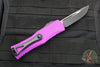 Microtech Hera OTF Knife- Single Edge- Violet Handle- Black Standard 703-1 VI