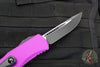 Microtech Hera OTF Knife- Single Edge- Violet Handle- Black Standard 703-1 VI
