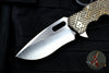 Attn2Detail Mercantile- Mark I Large Custom Folder Milled Pattern Ti Handle Satin Recurve Blade