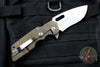 Attn2Detail Mercantile- Mark I Large Custom Folder Milled Pattern Ti Handle Satin Recurve Blade