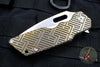 Attn2Detail Mercantile- Mark I Large Custom Folder Milled Pattern Ti Handle Satin Recurve Blade