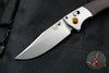 Benchmade Crooked River Anodized Aluminum and Dymondwood scales with Satin Blade Orange backspacer 15080-2