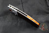 Benchmade Crooked River Anodized Aluminum and Dymondwood scales with Satin Blade Orange backspacer 15080-2
