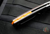 Benchmade Mini Crooked River Anodized Aluminum and Wood scales with Satin Blade Orange backspacer 15085-2