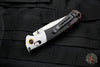 Benchmade Mini Crooked River Anodized Aluminum and Wood scales with Satin Blade Orange backspacer 15085-2