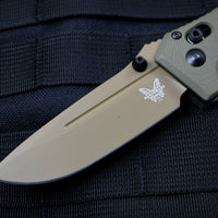 Benchmade Mini Adamas Axis Lock Olive G-10 with Flat Earth Blade  273FE-2