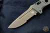 Benchmade Adamas OTS Auto FDE Part Serrated Drop Point OD Green Body 2750SFE-2
