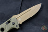 Benchmade Adamas OTS Auto FDE Part Serrated Drop Point OD Green Body 2750SFE-2