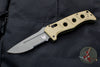 Benchmade Adamas Auto-Desert Tan Body- Gray Part Serrated Drop Point 2750SGY-3