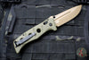 Benchmade Adamas Flat Earth Brown Drop Point Olive Drab G-10 Scales 275FE-2