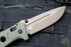Benchmade Adamas Flat Earth Brown Drop Point Olive Drab G-10 Scales 275FE-2