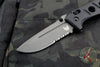 Benchmade Adamas- Gray Part Serrated Drop Point- Black G-10 Scales 275SGY-1