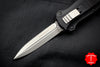 Benchmade Mini Infidel OTF Auto Knife- Double Edge- Black Handle- Satin Plain Edge 3350