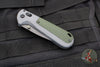 Benchmade Redoubt- Drop Point- Gray Grivory Scales- Black Plain Edge Blade 430BK