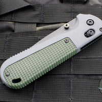 Benchmade Redoubt- Drop Point- Gray Grivory Scales- Black Serrated Edge Blade 430SBK