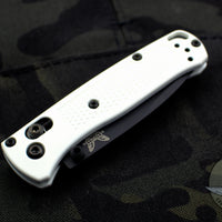 Benchmade Mini Bugout White with Black Drop Point Blade 533BK-1