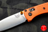 Benchmade Mini Bugout- Drop Point- Orange Handle-Satin Blade 533