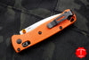 Benchmade Mini Bugout- Drop Point- Orange Handle-Satin Blade 533