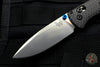 Benchmade Bugout Carbon Fiber Handle Satin Drop Point Blade Blue Hardware 535-3