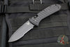 Benchmade Auto Presidio II OTS- Black Handle- Black Drop Point Part Serrated Blade 5700SBK