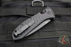 Benchmade Auto Presidio II OTS- Black Handle- Black Drop Point Part Serrated Blade 5700SBK