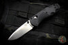 Benchmade Mini Barrage Axis-assisted Single Edge Black Handle Satin Plain Edge 585
