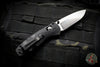 Benchmade Mini Barrage Axis-assisted Single Edge Black Handle Satin Plain Edge 585