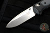 Benchmade Mini-Boost Axis-assisted- Drop Point- Black With Gray Inset- Satin Plain Edge 595