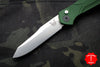 Benchmade Osbourne AUTO OTS Satin Reverse Tanto Green w Purple Backspacer Axis lock folder 9400