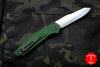 Benchmade Osbourne AUTO OTS Satin Reverse Tanto Green w Purple Backspacer Axis lock folder 9400